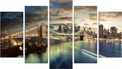 Hanah Home Viacdielny obraz Bridge NYC 110x60 cm