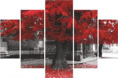 Hanah Home Viacdielny obraz Red Tree 92 x 56 cm