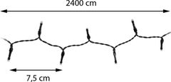 Dekorstyle Vianočná svetelná LED reťaz Decor 24 m studená biela