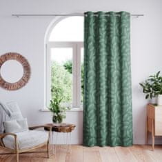 AmeliaHome Záves Calm s priechodkami 140x250 zelený