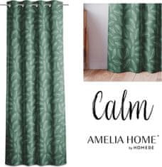 AmeliaHome Záves Calm s priechodkami 140x250 zelený