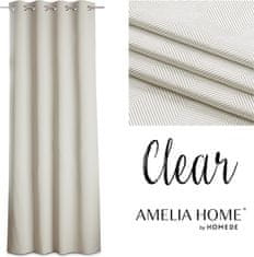 AmeliaHome Záves Clear s priechodkami 140x250 cappuccino/biely