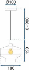 Tutumi Závesná lampa La Belle VIII sivá