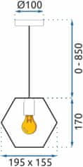 Tutumi Závesná lampa La Belle XIII čierna/zlatá