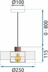 Tutumi Závesná lampa La Belle XXXV čierna/zlatá