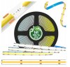 LED pásik 24V COB 9W/m 480LED 1m 8mm studená farba CW