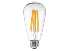 Berge LED žiarovka E27 filament ST64 10W teplá biela