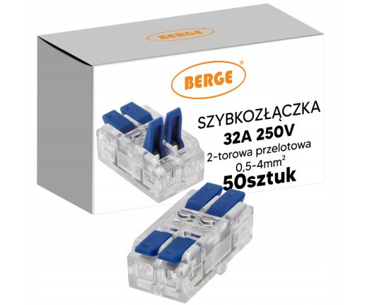 Berge Sada 50x 2stopových 4mm priamych elektrických rýchlospojok