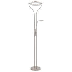 Vidaxl Stojanová lampa 18 W, strieborná 180 cm, stmievateľná