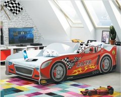 eoshop Detská posteľ auto CARS 80x160 cm, červená (Voľba matraca: Penový matrac)