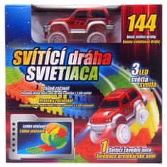 Mac Toys Svietiaca dráha 144 dielikov s autíčkom s LED svetlami