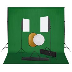 Vidaxl Fotografické vybavenie so softboxami, pozadím a reflektorom