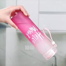 LIVEFY sklenená fľaša Glassy 400ml, ružová