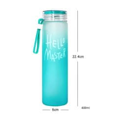 LIVEFY sklenená fľaša Glassy 400ml, ružová