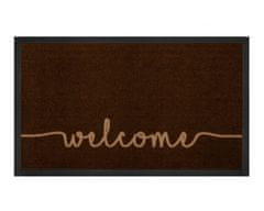 Hanse Home Protišmyková rohožka Welcome 103795 Darkbrown Beige – na von aj na doma 45x75