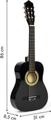 EcoToys Drevená gitara Louisa čierna