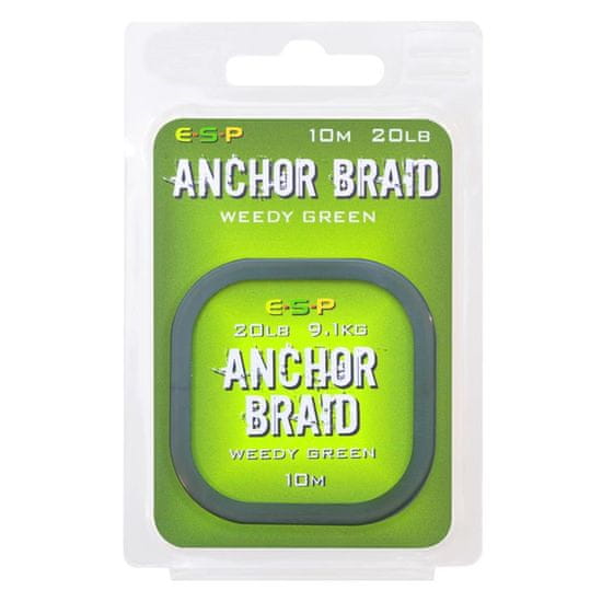 E.S.P ESP náväzcová šnúrka Anchor Braid Weedy Green 20lb, 10 m