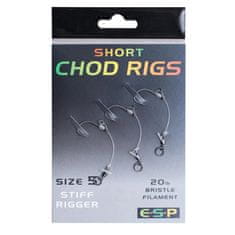 E.S.P ESP nadväzce Short Chod Rigs veľ. 5