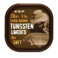 E.S.P ESP šnúrka Tungsten Loaded 10m 20lb 9,1kg Camo Brown Soft