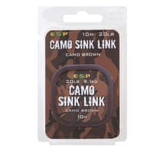 E.S.P ESP náväzcová šnúrka Camo Sink Link Brown 20lb 10m