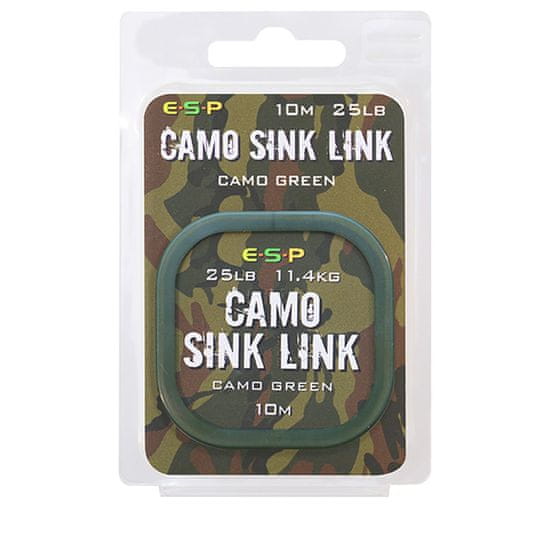 E.S.P ESP náväzcová šnúrka Camo Sink Link Green 25lb 10m