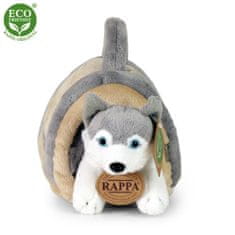 Rappa Plyšový pes Husky s prepravkou 13 cm ECO-FRIENDLY