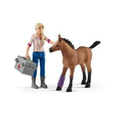 Schleich Farm World 42486 Návšteva lekára u kobyly a žriebäťa