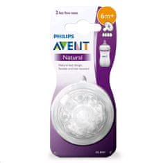 Philips Avent Cumlík Natural 4 rýchly prietok 6m+, 2 ks