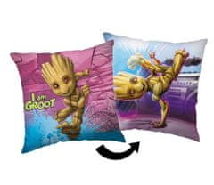 Jerry Fabrics Mikroplyšový vankúšik Groot I am Groot Polyester, 40/40 cm