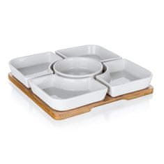 BANQUET Sada misiek BRILLANTE Bamboo 24,5 x 24,5 x 4,5 cm, 5 + 1 ks