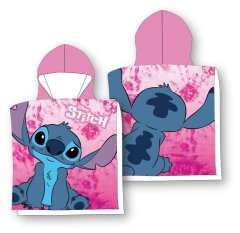 FARO Pončo Lilo a Stitch pink Bavlna - Froté, 55/110 cm