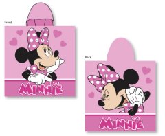 FARO Pončo Minnie srdiečka Bavlna - Froté, 55/110 cm