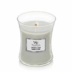 Woodwick Vonná sviečka váza stredná Lavender & Cedar 275 g