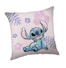 Jerry Fabrics Mikroplyšový vankúšik Lilo and Stitch Pink Polyester, 35/35 cm