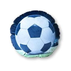 Detexpol Tvarovaný mikroplyšový vankúšik Futbalová lopta Polyester, priemer 33 cm