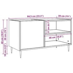 Vidaxl Skrinka na platne, staré drevo 84,5x38x48 cm, kompozitné drevo