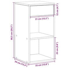 Petromila vidaXL Nočné skrinky so zásuvkou 2 ks biele 35x34x66,5 cm