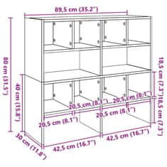 Vidaxl Stojany na topánky 2 ks stohovateľné biele 89,5x30x40 cm