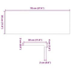 Petromila vidaXL Schodiskové stupne 2 ks svetlohnedá 70x30x2 cm dubový masív