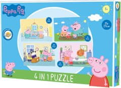 Peppa Pig Puzzle prasiatko Peppa 4 v 1