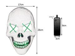 Luniks Svieťaca LED lebková maska- Modrá lampička