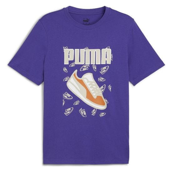 Puma Tričko modrá Graphics Sneaker Tee