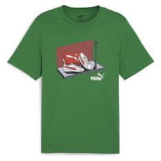 Puma Tričko zelená L Graphics Sneaker Box Tee