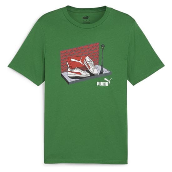 Puma Tričko zelená Graphics Sneaker Box Tee