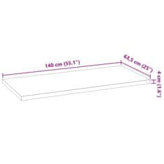 Petromila vidaXL Kuchynská pracovná doska 140x63,5x4 cm dubový masív obdĺžnikový