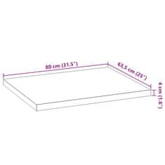 Petromila vidaXL Kuchynská pracovná doska 80x63,5x4 cm dubový masív obdĺžnikový