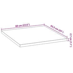 Petromila vidaXL Kuchynská pracovná doska 60x63,5x2,7cm dubový masív obdĺžnikový