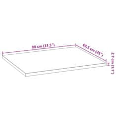 Petromila vidaXL Kuchynská pracovná doska 80x63,5x2,7cm dubový masív obdĺžnikový