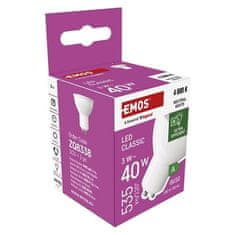 EMOS LED žárovka ZQ8338 Classic MR16 A CLASS/ GU10 / 3 W (40 W) / 535 lm / neutrální bílá