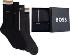 Hugo Boss 4 PACK - pánske ponožky BOSS 50524331-001 (Veľkosť 40-46)